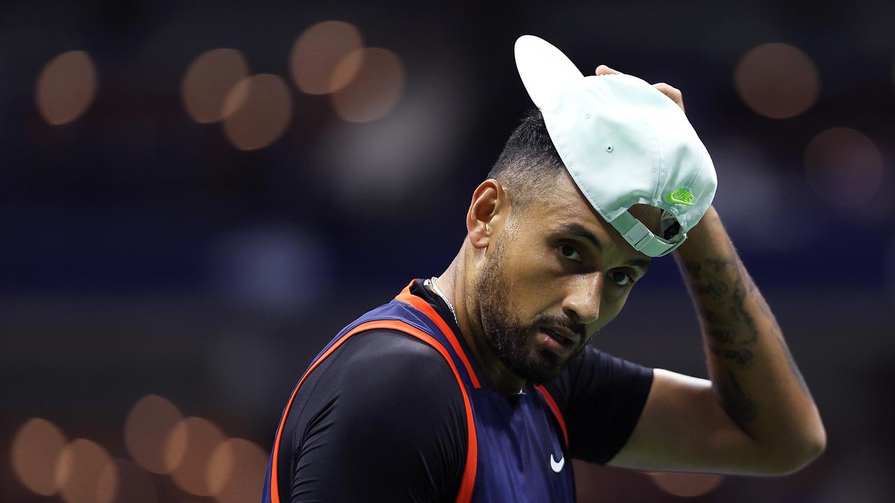 Nick Kyrgios struggled to come to terms with his US Open quarter-final defeat. Picture: Getty Images/AFP