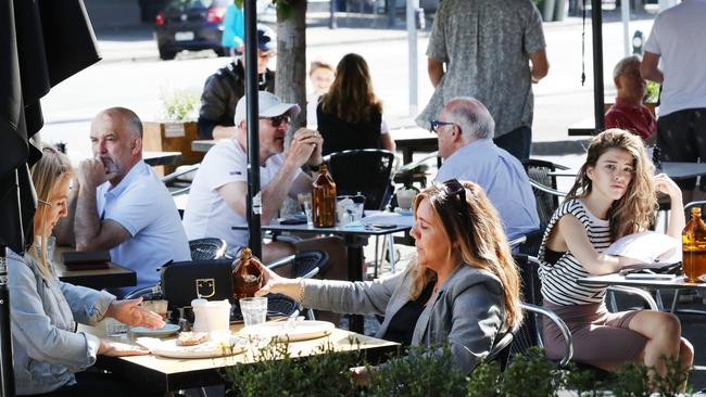 Cafes and restaurants will be able to increase their capacity, pending density limits. Picture: NCA NewsWire/David Crosling