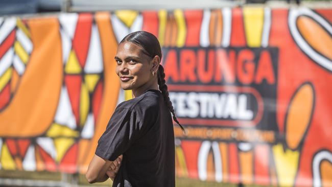 BARUNGA, AUSTRALIA - NewsWire Photos - JUNE 07, 2024: Luriese Ulamari as the annual Barunga Festival, 375 km south of Darwin as the community of Barunga opens its doors to the world in a celebration of Culture, Sport and Art Picture: NewsWire / Glenn Campbell