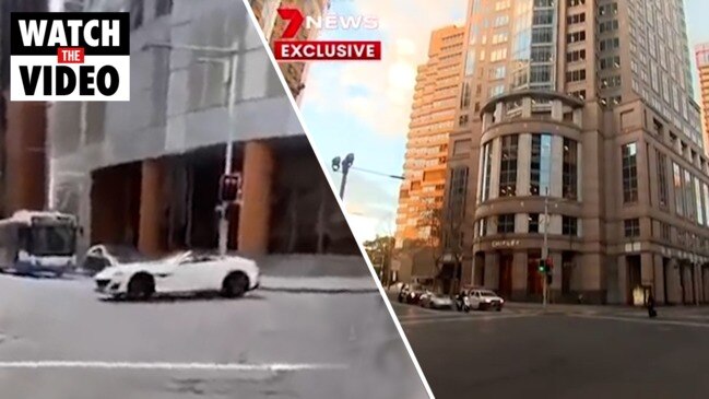 Ferrari filmed doing burnouts in Sydney CBD