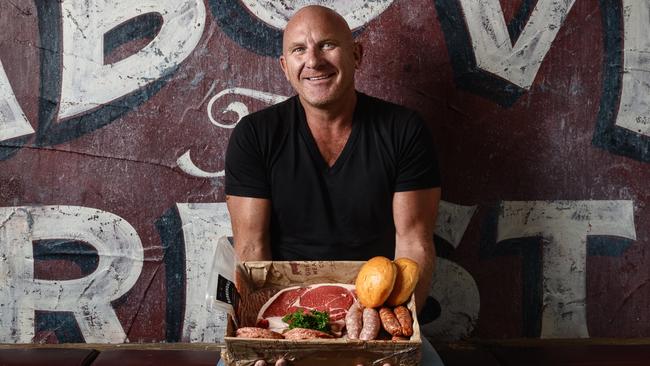 Chef Matt Moran with some ingredients for his Chophouse Meat masterclass. Picture: Steven Woodburn