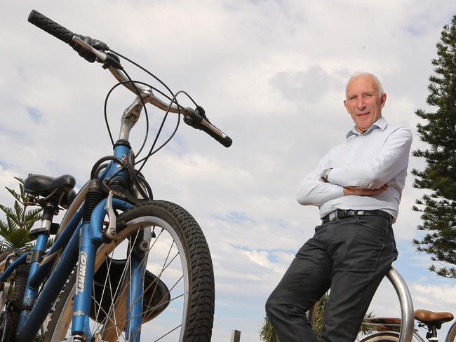 Phil Liggett, the international voice of cycling and long-serving Tour de France commentator, is on the Gold Coast for the Oceanway Ride. Picture Glenn Hampson