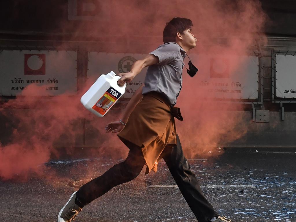 About two dozen protesters were arrested. Picture: Lillian Suwanrumpha/AFP