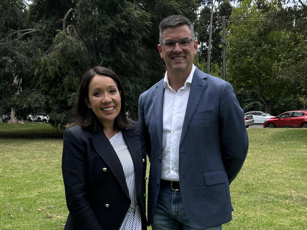 Brad Battin with Rachel Westaway, the Liberal candidate in the upcoming by-election. Picture: Supplied