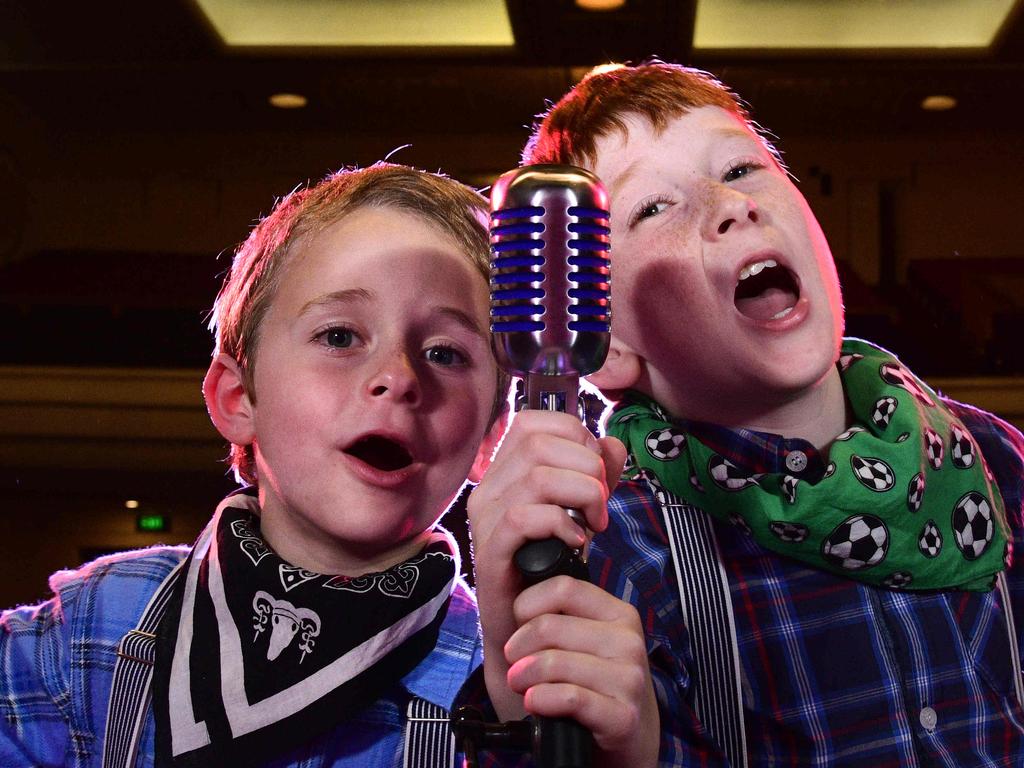 21.9.18-  Ethan ÒHiccupsÓ Hall (10) with his brother Toby (7) at Capri Theatre, Goodwood. Ethan is holding a big fundraiser event at the Capri Theatre in November in aid of the drought. Picture: Bianca De Marchi