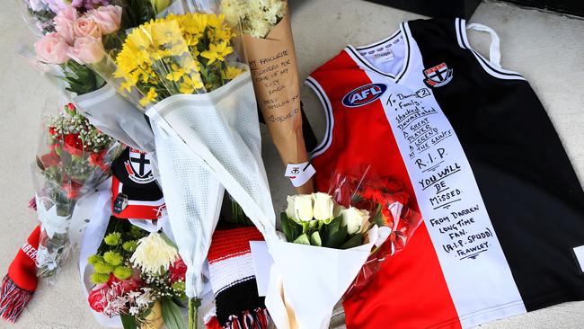 Fans have paid tribute to Danny Frawley after his tragic death. Picture: Mark Stewart