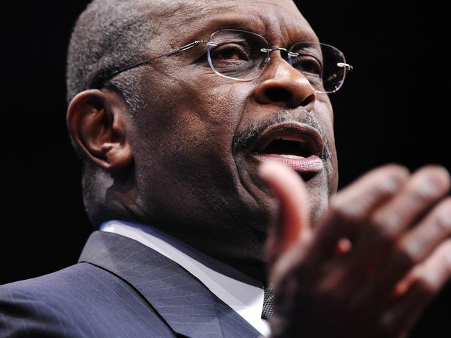 Former Republican presidential candidate Herman Cain has died of coronavirus. He had attended a Trump campaign rally in Oklahoma where several tested positive for the virus. Picture: AFP