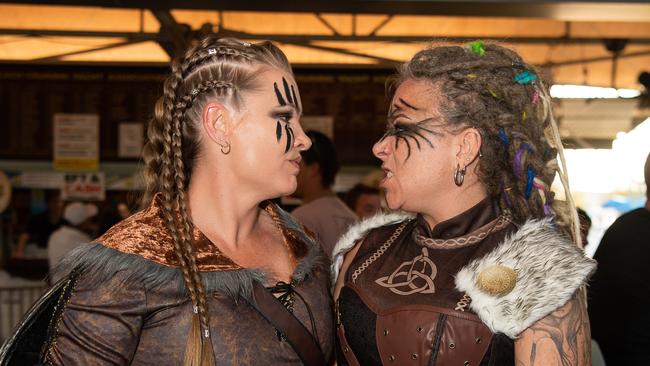 Belinda Boon and Lana Coulson at the 2023 Dinah Beach Yacht Club Viking Funeral. Picture: Pema Tamang Pakhrin