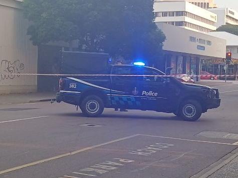 Knuckey Street in the Darwin CBD has been cordoned off by police.