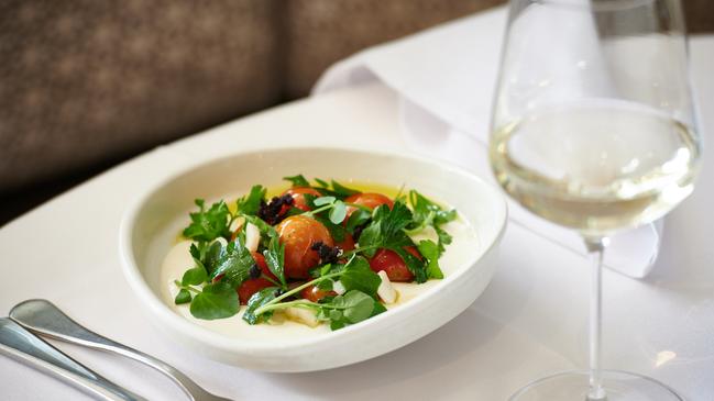 Whipped feta and roasted tomatoes.