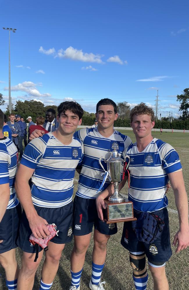 The Nudgee College boys after today's win.