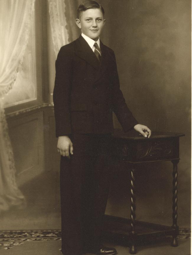 Colin Gramp as a 16-year-old schoolboy in Adelaide in 1937.