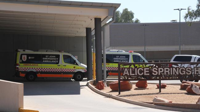 Alice Springs hospital on Thursday morning. Picture: Gera Kazakov