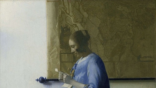 Vermeer, Woman reading a letter (1662-63), Amsterdam, Rijksmuseum