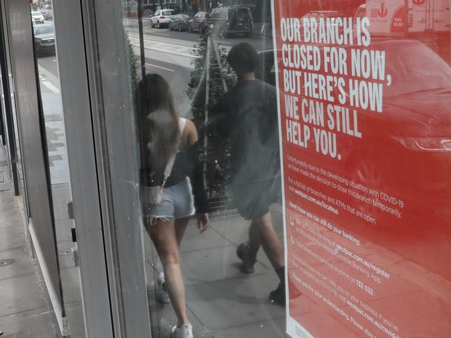 MELBOURNE, AUSTRALIA - NewsWire Photos, FEBRUARY 15, 2023. Bank stock Melbourne. Westpac looking at closing down branches including many Bank of Melbourne branches in Melbourne. Westpac brach in South Yarra which has closed down. Picture: NCA NewsWire / David Crosling