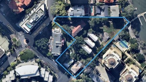 The proposed development site ​for three 15-storey towers in Kangaroo Point