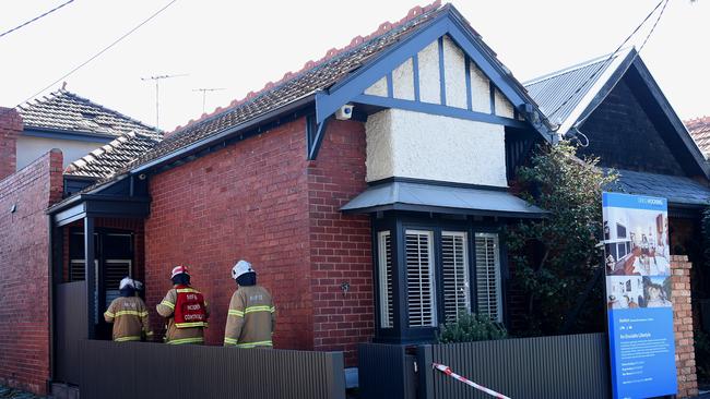 Fire at a Middle Park house that was due to be auctioned today. Picture: Nicole Garmston