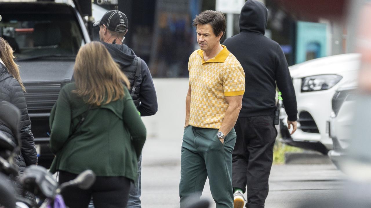 Logan Road in Woolloongabba has been transformed into markets for the making of the movie 'Balls Up' starring Mark Wahlberg, Thursday, August 8, 2024 – Picture: Richard Walker