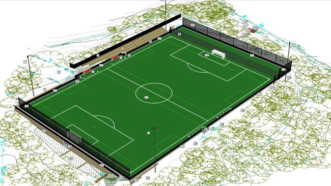 A concept plan of the synthetic turf upgrade.