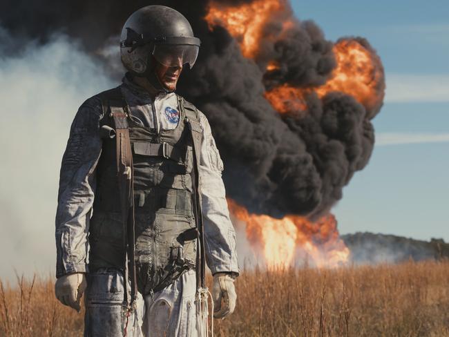 Ryan Gosling as astronaut Neil Armstrong in a scene from film First Man