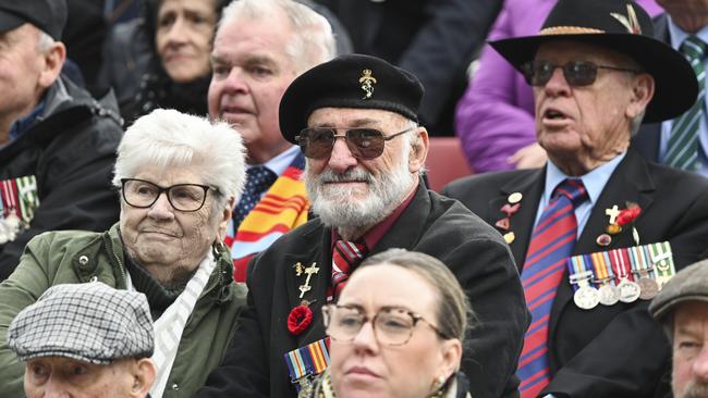 Vietnam veterans in Canberra to mark the 50th anniversary of the end of Australia's involvement in the Vietnam War. Picture: NCA NewsWire / Martin Ollman