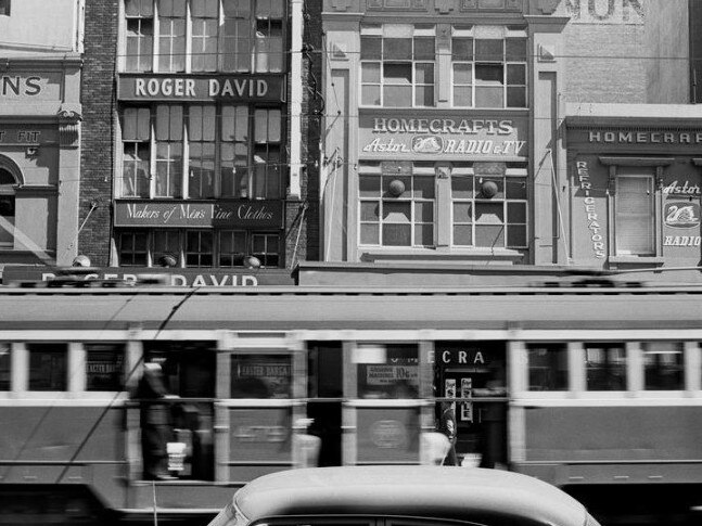 An early Roger David store on Swanston St in Melbourne. Picture: Supplied