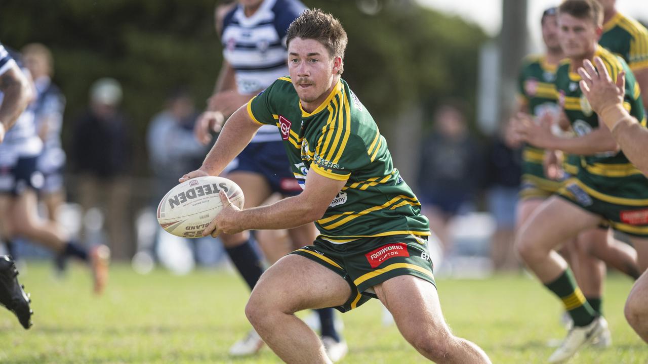 Brayden Paix of Wattles against Brothers in TRL A grade round 4 rugby league at Glenholme Park, Sunday, April 28, 2024. Picture: Kevin Farmer