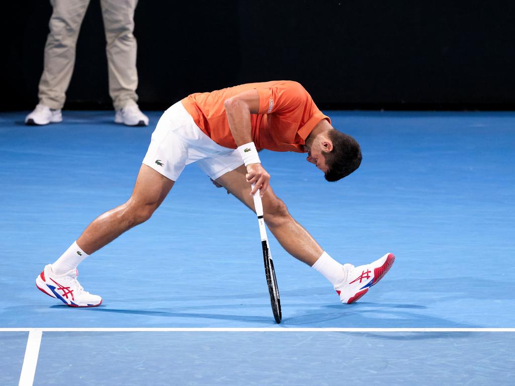 A tweaked hamstring could be the only thing that stops Novak Djokovic. Picture: Peter Mundy/Speed Media/Icon Sportswire via Getty Images