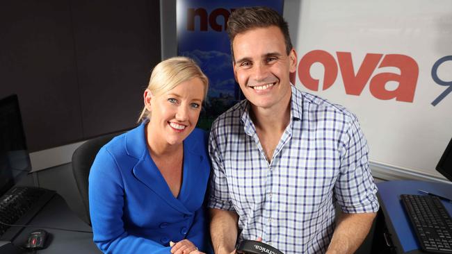 Meet Nova Adelaide's new breakfast team, Jodie Oddy and Andrew Hayes. Picture: Emma Brasier