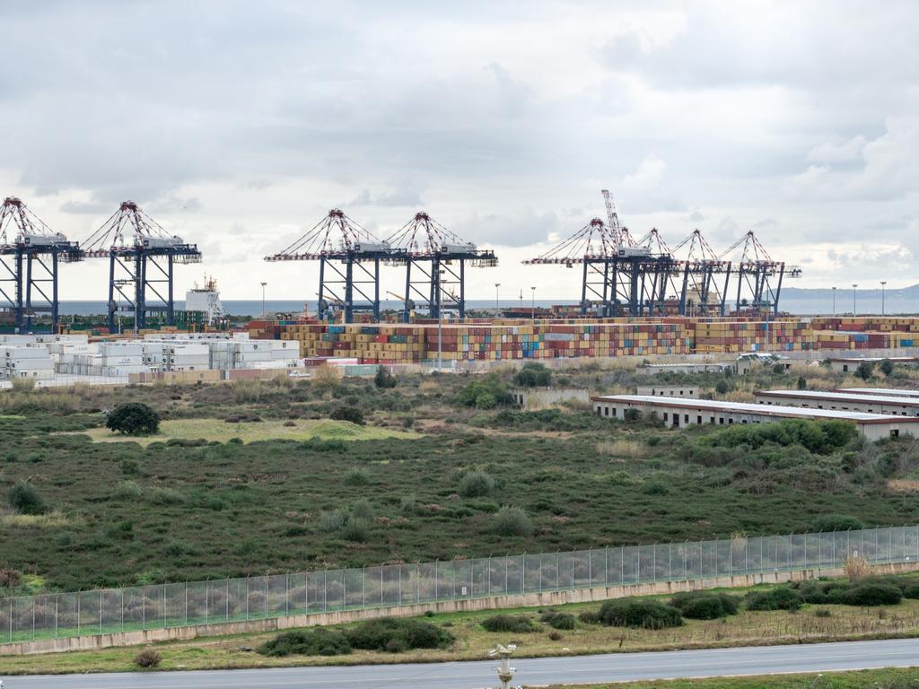 A view of the Gioia Tauro Port area, in Calabria, southern Italy Picture: Alfonso Di Vincenzo