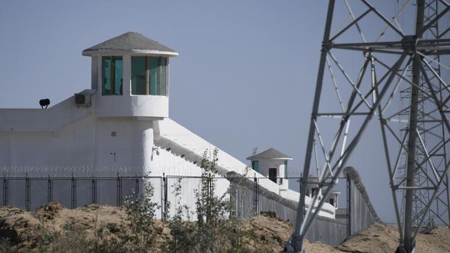 A high-security facility near what is believed to be a re-education camp where mostly Muslim ethnic minorities are detained in China's northwestern Xinjiang region. Picture: Greg Baker / AFP