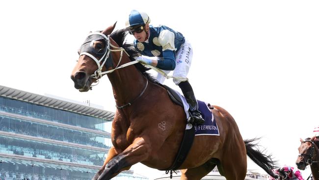 Muramasa and jockey Daniel Moor will be out to continue their winning combination in Saturday’s Group 2 Zipping Classic at Caulfield. Picture: Racing Photos via Getty Images