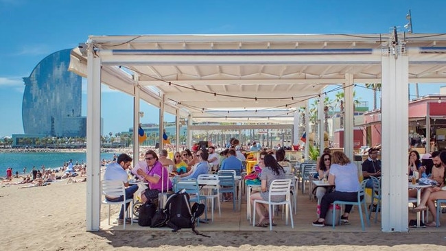 An example of a Barcelona beach club.