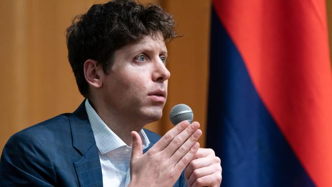 OpenAI chief executive officer Sam Altman speaks at Keio University last Monday. Picture: Tomohiro Ohsumi/Getty Images