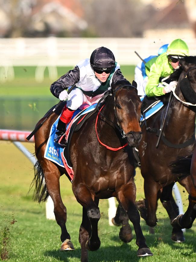 Mr Brightside takes out the Memsie Stakes at Caulfield last Saturday. Picture: Vince Caligiuri/Getty Images