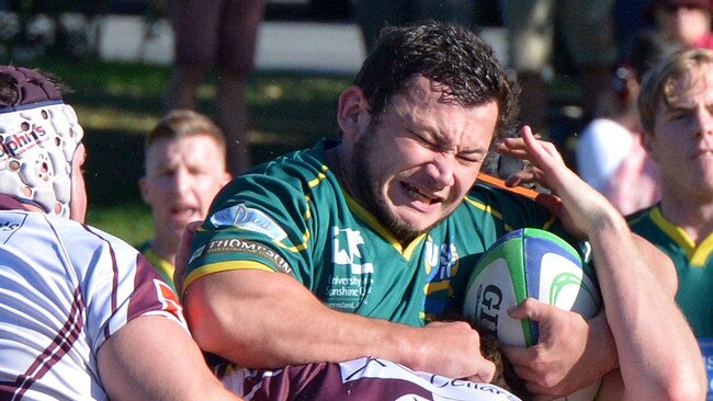 Flashback to action in Noosa between the home team and Uni. The Barbarians toppled the Dolphins 13-10 to book a place in the grand final.