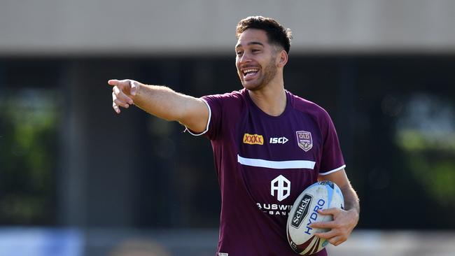 Corey Norman during Queensland State of Origin training at Langlands Park in Brisbane. Photo: Darren England/ AAP