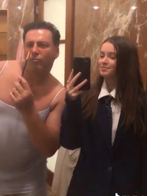 TODAY host Karl Stefanovic on TikTok with daughter Ava. Picture: TikTok (@karlstefanovic)