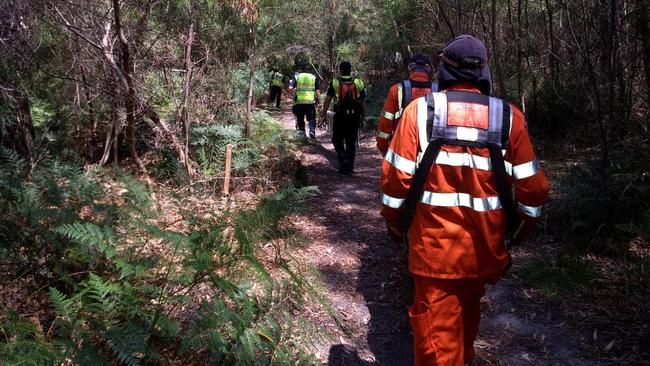 Police and SES search the Grampians National Park.