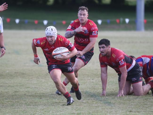 GCDRU seniors round 6 - 1st grade Bond Pirates v Colleges Knights.Max Dempsey.11 May 2024 Miami Picture by Richard Gosling