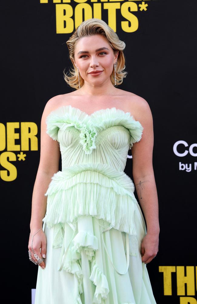 Florence Pugh at the world premiere of Marvel Studios' Thunderbolts at the Dolby Theatre in Hollywood, California. Picture: AFP