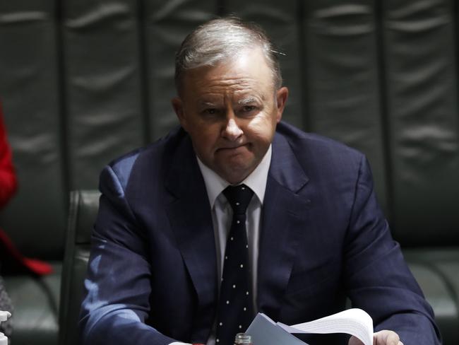 Anthony Albanese in Question Time in the House of Representatives at Parliament House in Canberra. Picture by Sean Davey.