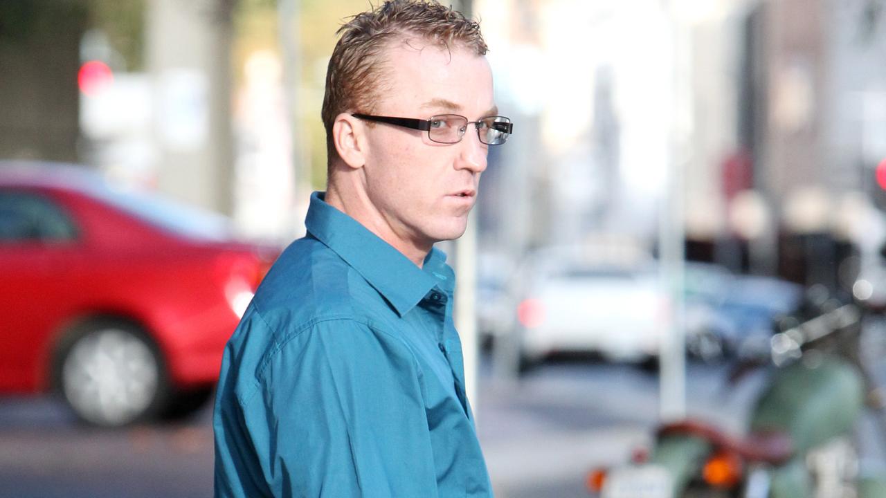 James Scott McCabe leaves the Launceston Magistrates court.