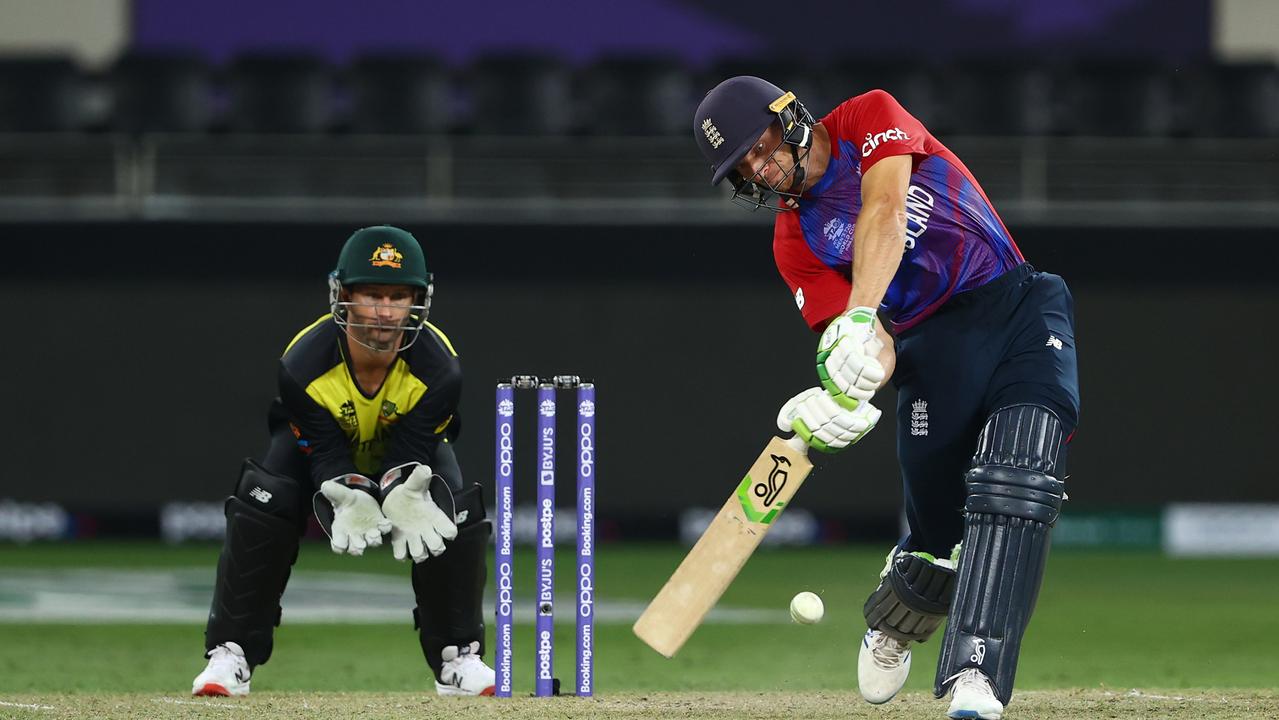 Jos Buttler was unstoppable in the T20 World Cup clash against Australia. Picture: Francois Nel / Getty Images