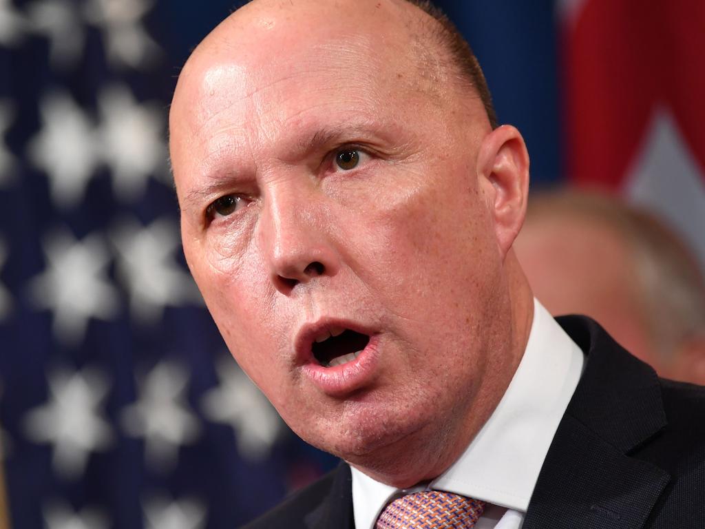 Dutton recently returned from the US before his diagnosis. Picture: Mandel Ngan/AFP