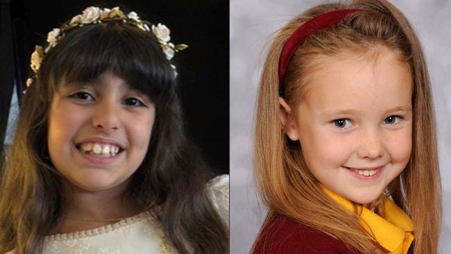 Victims nine-year-old Alice Dasilva Aguiar (L), and seven-year-old Elsie Dot Stancombe, right. (Photo by MERSEYSIDE POLICE / AFP)