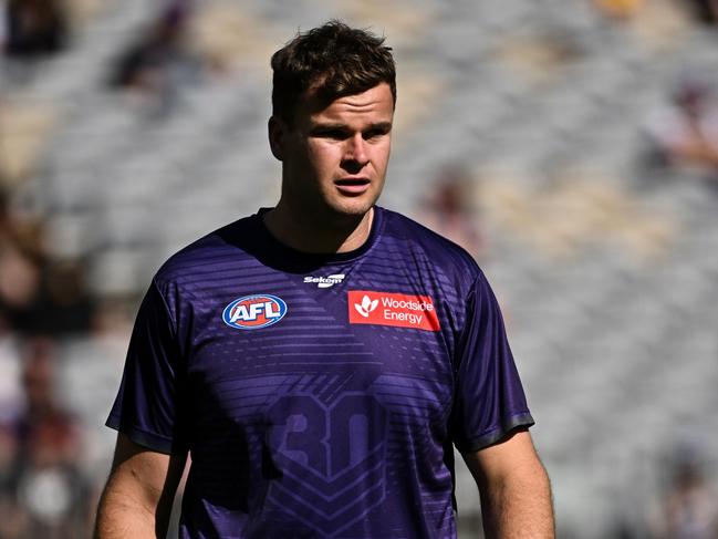 Sean Darcy will undergo surgery that has him in doubt for round 1. Picture: Daniel Carson/AFL Photos via Getty Images