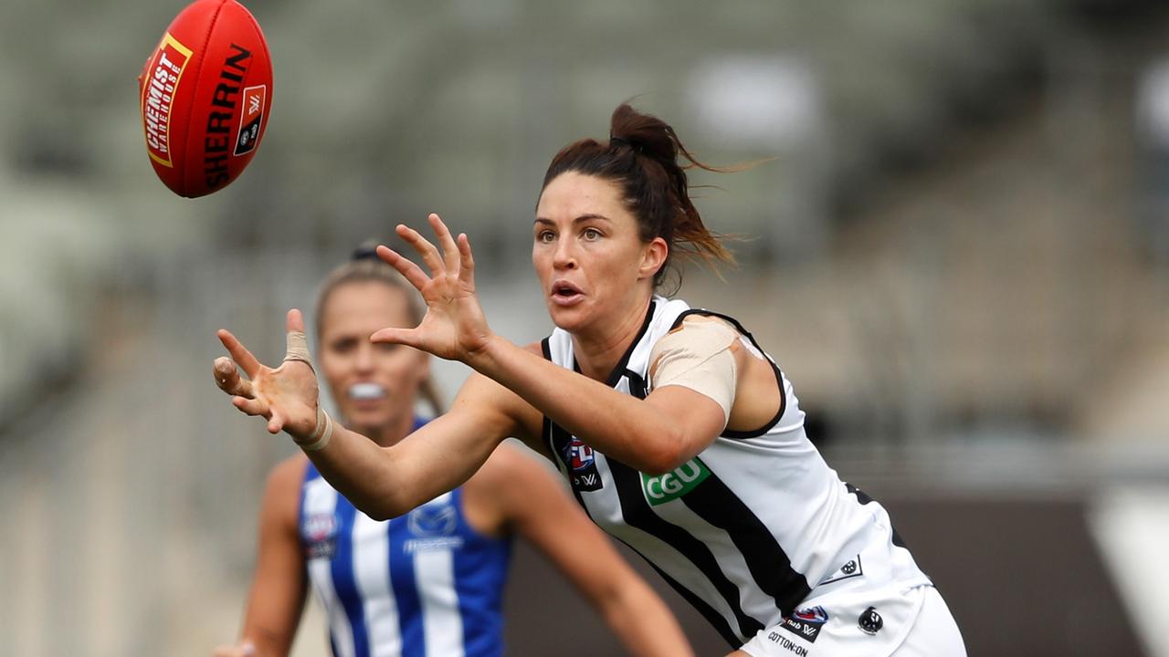 The much-improved Sharni Layton was one of Collingwood’s best. Picture: AFL Photos/Getty Images