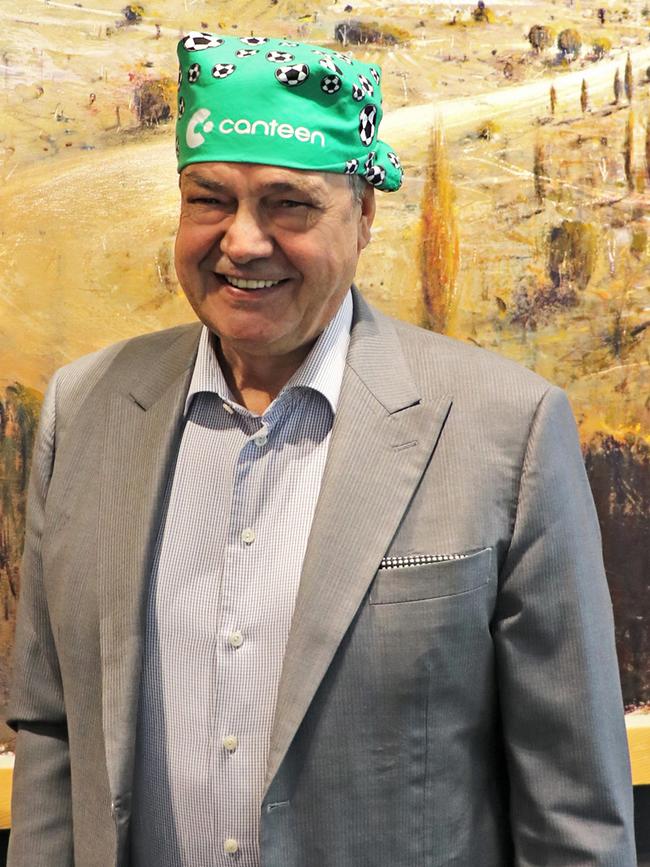 Mr Biasin wearing a Canteen cancer bandana. Picture: Supplied