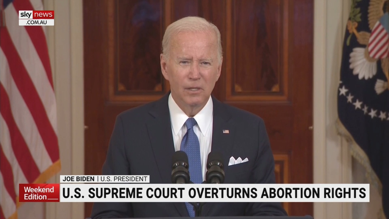 ‘Court’s decision casts a dark shadow’: President Biden on Roe v Wade overturning